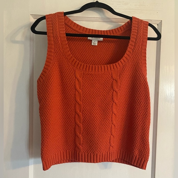 Calligraphie Tops - Anthropologie Calligraphie Burnt Orange Sleeveless Knit Tank Top; Size S